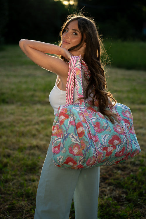 Duffel Bag - Azure Poppy