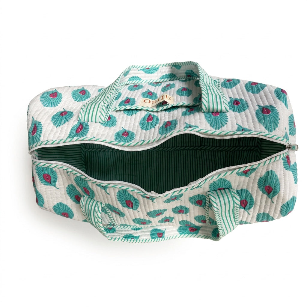 حقيبة سفر - ريشة طاووس