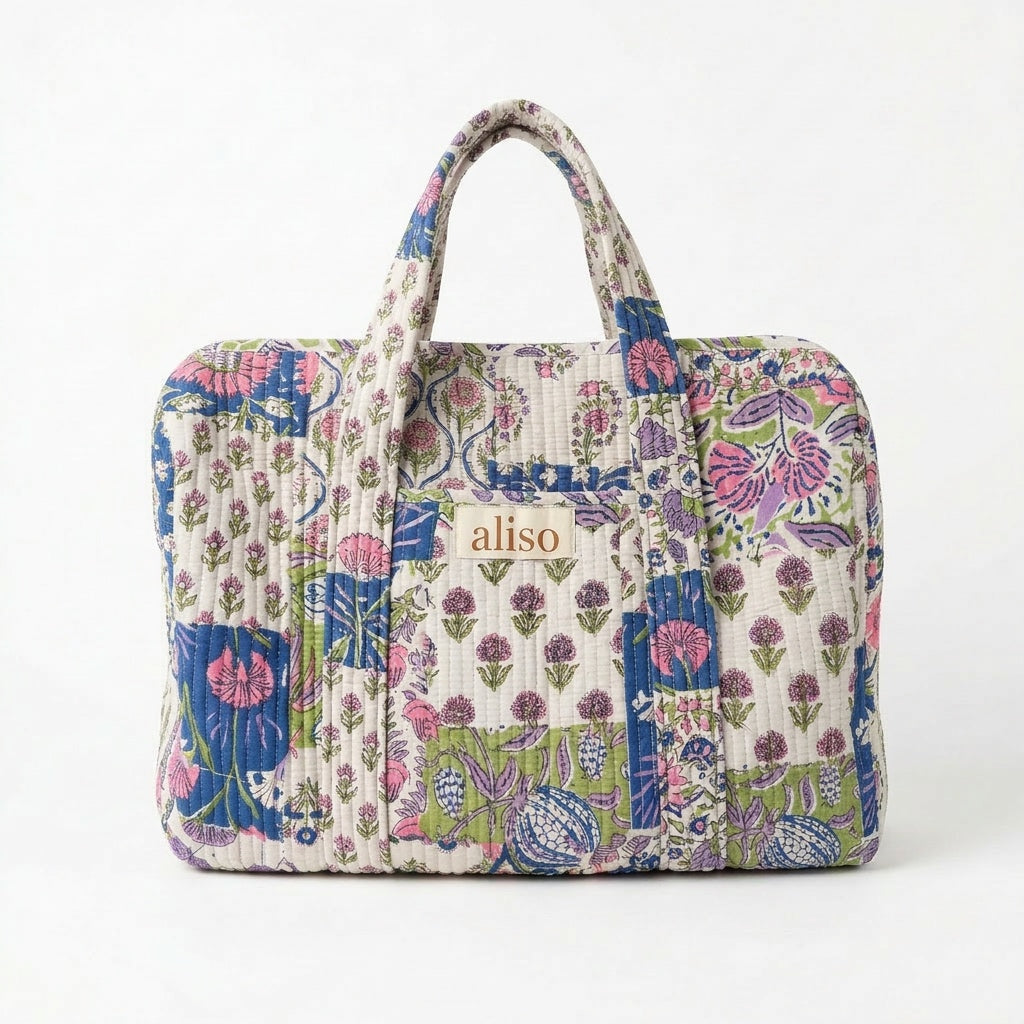 حقيبة سفر - زهور متنوعة