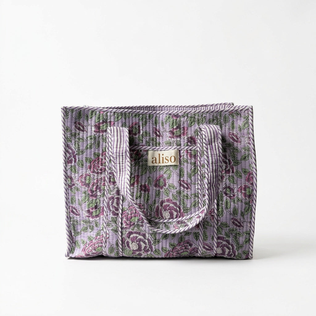 Tote bag - Lilac roses